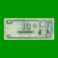 BILLETE DE NICARAGUA 10 CORDOBAS, PICK 191, ESTADO SIN CIRCULAR.-