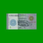 BILLETE DE NICARAGUA 5 CORDOBAS, POLYMERO PICK NEW, ESTADO SIN CIRCULAR.-