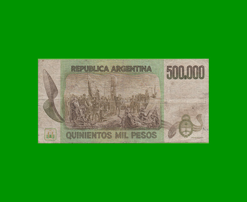 REPOSICION BILLETE PESOS LEY 18.188 $ 500.000,00, BOT 2509, ESTADO BUENO.- - Imagen 2