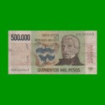 REPOSICION BILLETE PESOS LEY 18.188 $ 500.000,00, BOT 2509, ESTADO BUENO.-