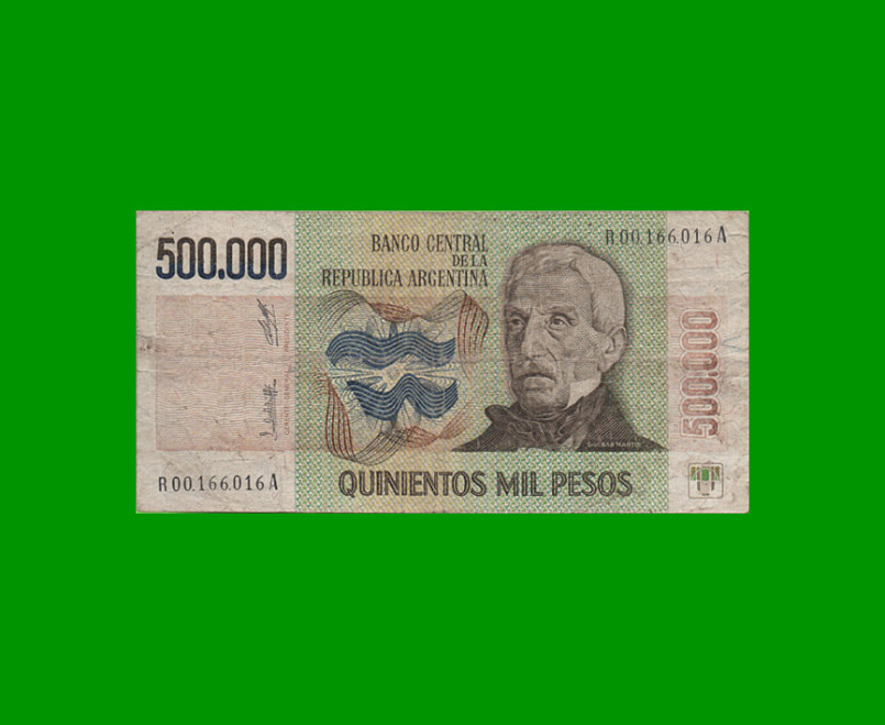 REPOSICION BILLETE PESOS LEY 18.188 $ 500.000,00, BOT 2509, ESTADO BUENO.-