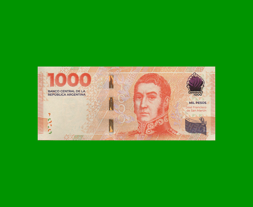 REPOSICION BILLETE HEROINAS Y HEROES DE LA PATRIA $1000, BOT NEW, ESTADO EXCELENTE  .-