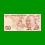 BILLETE DE TURQUIA 50 LIRAS, PICK 225c, AÑO 2009, ESTADO BUENO.-