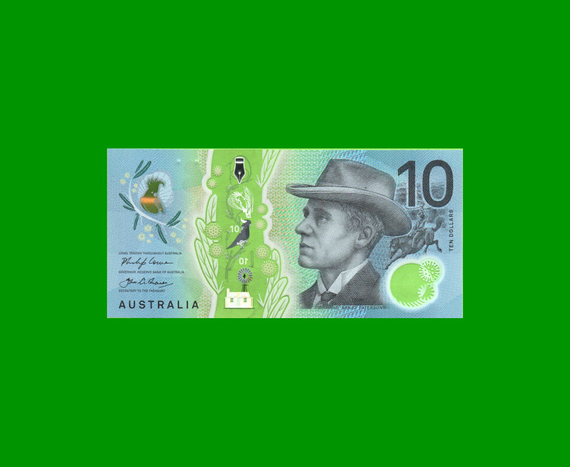 BILLETE DE AUSTRALIA 10 DOLARES, POLYMERO PICK 63, AÑO 2017 ESTADO SIN CIRCULAR.-