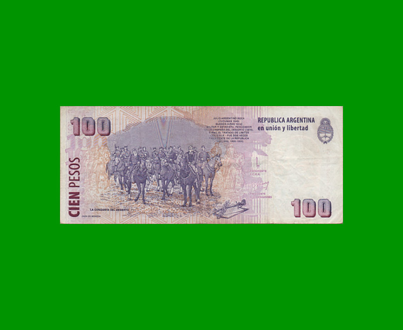 PESOS CONVERTIBLES 2do DISEÑO $100,00, BOT 3704, AÑO 2000, ESTADO BUENO+.- - Imagen 2