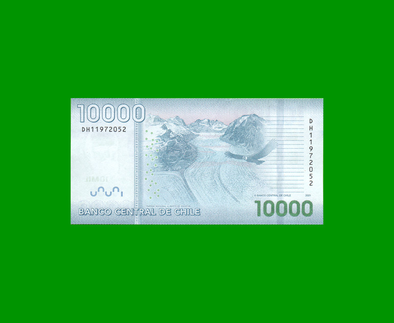 BILLETE DE CHILE $ 10.000,00, PICK NEW, AÑO 2021, ESTADO SIN CIRCULAR.- - Imagen 2