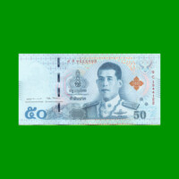 BILLETE DE THAILANDIA 50 BAHT , PICK 136b, AÑO 2018, ESTADO EXCELENTE+ .-