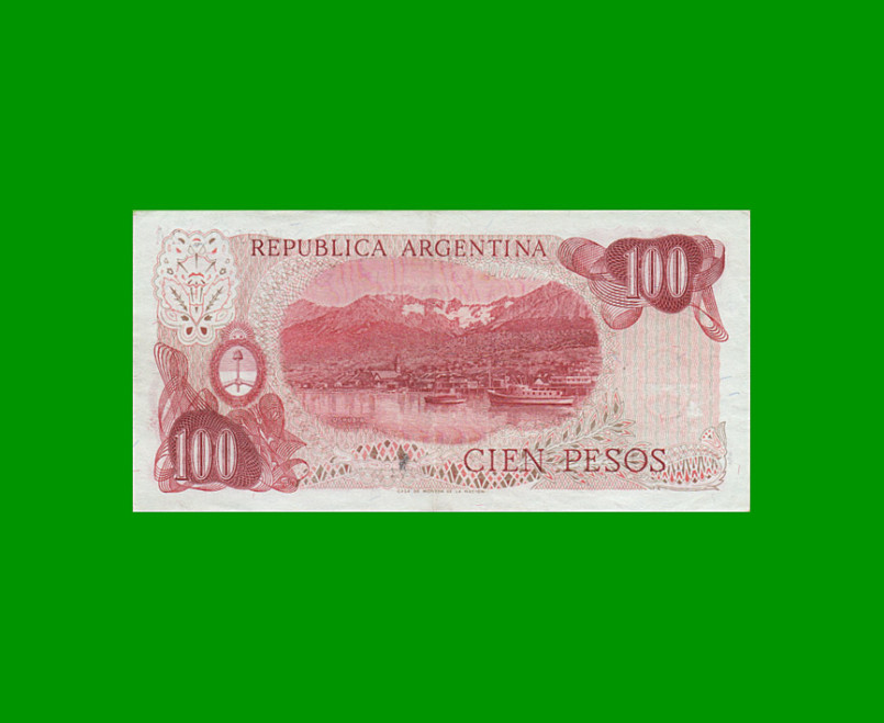 REPOSICION BILLETE PESOS LEY 18.188 $ 100,00, BOT 2391, ESTADO MUY BUENO+.- - Imagen 2