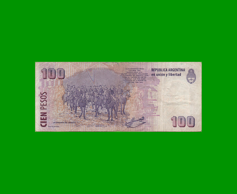 PESOS CONVERTIBLES 2do DISEÑO $100,00, BOT 3705, AÑO 2001, ESTADO BUENO.- - Imagen 2