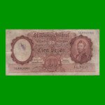 MONEDA NACIONAL $100,00, BOT 2040, AÑO 1951, ESTADO BUENO .-