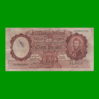 MONEDA NACIONAL $100,00, BOT 2040, AÑO 1951, ESTADO BUENO .-