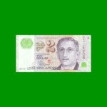 BILLETE DE SINGAPUR 2 DOLARES, PICK 46a, ESTADO BUENO.-