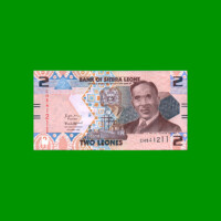 BILLETE DE SIERRA LEONA 2 LEONES, PICK 35, AÑO 2022, ESTADO SIN CIRCULAR.-