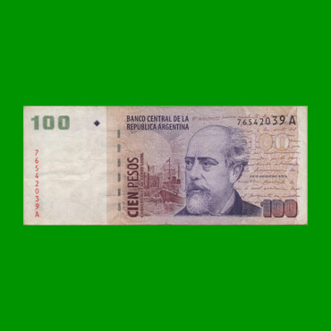 PESOS CONVERTIBLES 2do DISEÑO $100,00, BOT 3705, AÑO 2001, ESTADO BUENO.-