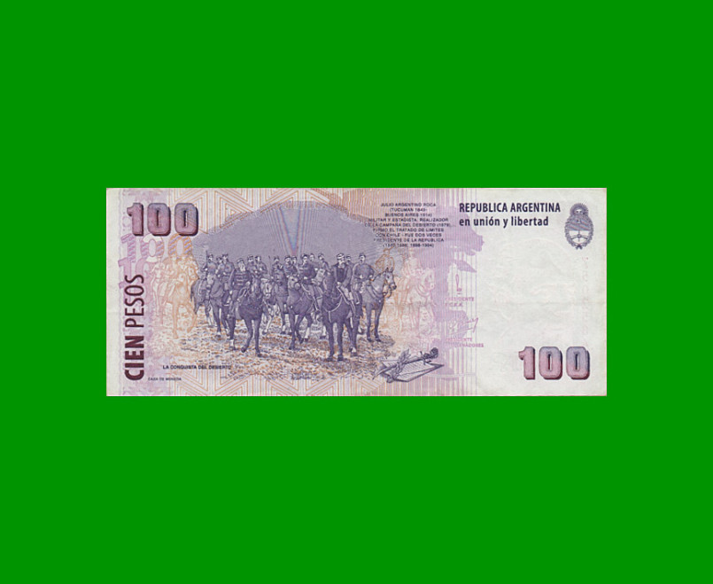 PESOS CONVERTIBLES 2do DISEÑO $100,00, BOT 3705, AÑO 2001, ESTADO MUY BUENO+.- - Imagen 2