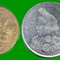 GUATEMALA SET DE CINCO MONEDAS 5,10,25 Y 50 CTVOS Y 1 QUETZAL,  AÑO 2012/18, ESTADO NUEVAS.-