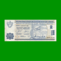 BONO DE LA MUNICIPALIDAD DE FRIAS $2,00, SERIE G, AÑO 2001, ESTADO EXCELENTE- .- .-