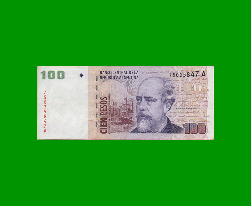 PESOS CONVERTIBLES 2do DISEÑO $100,00, BOT 3705, AÑO 2001, ESTADO MUY BUENO+.-