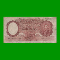 MONEDA NACIONAL $100,00, BOT 2041, AÑO 1952, ESTADO BUENO.-