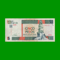 BILLETE DE CUBA $5,00 PICK FX48e,  ESTADO  BUENO+.-