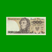 BILLETE DE POLONIA 500 ZLOTYCH, PICK 145d, AÑO 1982, ESTADO SIN CIRCULAR.-