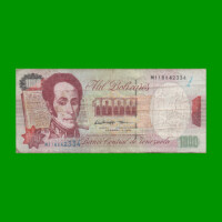 BILLETE DE VENEZUELA 1000 BOLIVARES, PICK 76c, AÑO 1998, ESTADO BUENO .-
