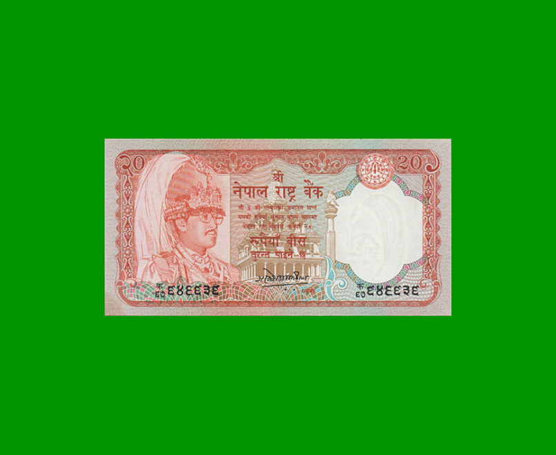 BILLETE DE NEPAL 20 RUPIA, PICK 38a, AÑO 1992, ESTADO SIN CIRCULAR.-