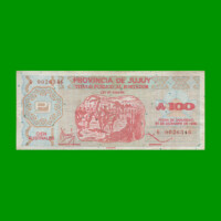 BONO DE JUJUY 100 AUSTRALES, EC 018, AÑO 1989, ESTADO MUY BUENO.-