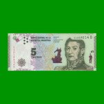 PESOS 3er DISEÑO $5,00, BOT 3902, AÑO 2015, ESTADO EXCELENTE- .-