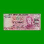 BILLETE DE URUGUAY $1.000,00, PICK 52, AÑO 1974, SERIE A, ESTADO EXCELENTE+.-