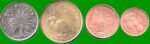 GAMBIA SET DE CUATRO MONEDAS 1,5,10 Y 25 BUTUTS , AÑO 1998, ESTADO NUEVAS.-