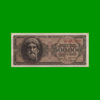 BILLETE DE GRECIA 5.000.000 DRACMAS, PICK 126, AÑO 1944, ESTADO EXCELENTE+ .-