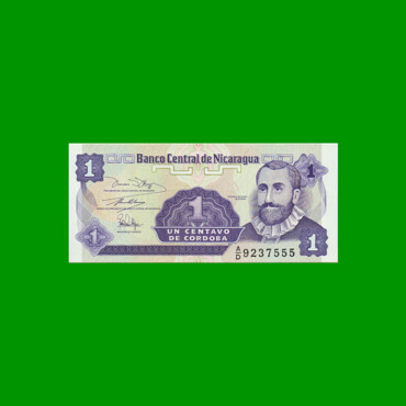 BILLETE DE NICARAGUA 1 CENTAVO, PICK 167, ESTADO SIN CIRCULAR.-