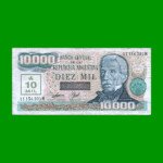 AUSTRALES TRANSITORIOS $10.000,00, BOT 2876, AÑO 1989, ESTADO MUY BUENO- .-