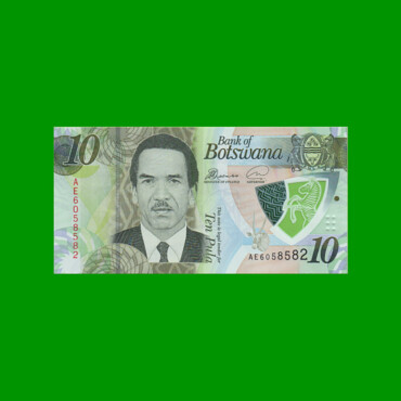 BILLETE DE BOTSWANA 10 PULA, POLYMERO, PICK 35, AÑO 2018,  ESTADO SIN CIRCULAR.-