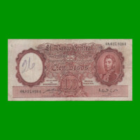 MONEDA NACIONAL $100,00, BOT 2041, AÑO 1952, ESTADO MUY BUENO- .-