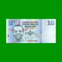 BILLETE DE ESWATINI 10 EMALANGENI, PICK 36a, AÑO 2014 ESTADO SIN CIRCULAR.-