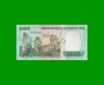 BILLETE DE PERU 1.000 SOLES, PICK 118, AÑO 1979, ESTADO SIN CIRCULAR.- - Imagen 2