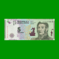 PESOS 3er DISEÑO $5,00, BOT 3902, AÑO 2015, ESTADO SIN CIRCULAR.-
