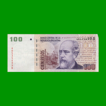 PESOS CONVERTIBLES 2do DISEÑO $100,00, BOT 3711, AÑO 2002, ESTADO MUY BUENO .-