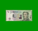 PESOS 3er DISEÑO $5,00, BOT 3903, AÑO 2015, ESTADO BUENO+.-
