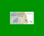 BILLETE DE EUROPA 5 EUROS, NUEVO DISEÑO, PICK 20, ESTADO SIN CIRCULAR. - - Imagen 2