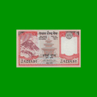 BILLETE DE NEPAL 5 RUPIAS,  PICK 60a, AÑO 2009,ESTADO SIN CIRCULAR.-