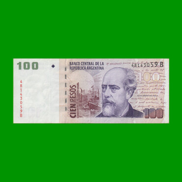 PESOS CONVERTIBLES 2do DISEÑO $100,00, BOT 3711, AÑO 2002, ESTADO MUY BUENO+ .-