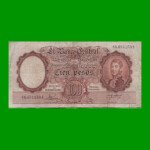 MONEDA NACIONAL $100,00, BOT 2044, AÑO 1954, ESTADO MUY BUENO- .-