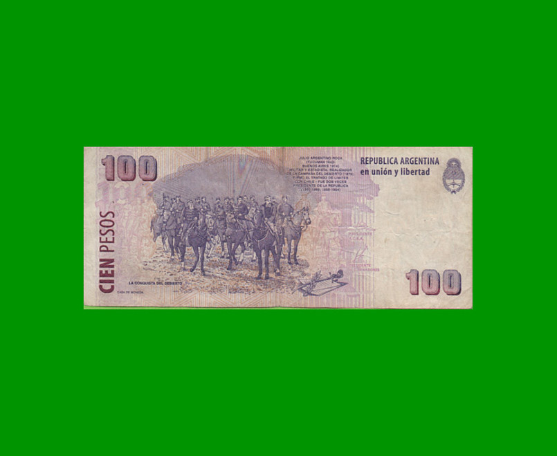 PESOS CONVERTIBLES 2do DISEÑO $100,00, BOT 3713, AÑO 2003, ESTADO BUENO .- - Imagen 2