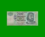 BILLETE DE HUNGRIA 200 FORINT, PICK 187c AÑO 2003 ESTADO BUENO+.-