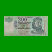 BILLETE DE HUNGRIA 200 FORINT, PICK 187c AÑO 2003 ESTADO BUENO+.-