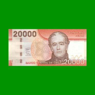 BILLETE DE CHILE $ 20.000,00, PICK NEW, AÑO 2021, ESTADO SIN CIRCULAR.-