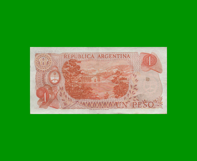 PESOS LEY 18.188 $1,00, BOT 2302, AÑO 1970, ESTADO MUY BUENO- .- - Imagen 2